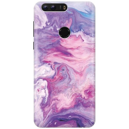 Ультратонкий силиконовый чехол-накладка для Honor 8 с принтом Purple Marble ультратонкий силиконовый чехол накладка clearview для honor 9a с принтом purple marble