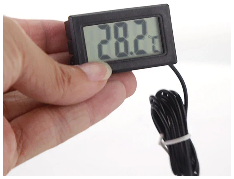 Термометр цифровой с выносным датчиком, для температуры воздуха и воды, для аквариума - фотография № 2