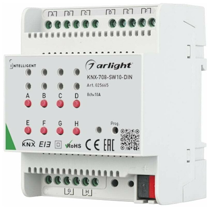 INTELLIGENT ARLIGHT   KNX-708-SW10-DIN (BUS, 8x10A) (ARL, -)