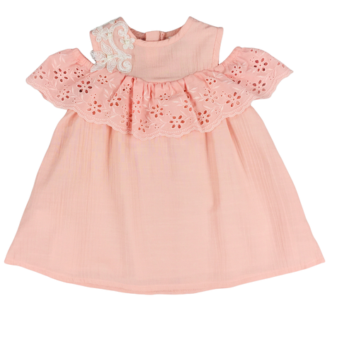 Платье для девочки Caramell серия Stil girl розовое, размер 68-74