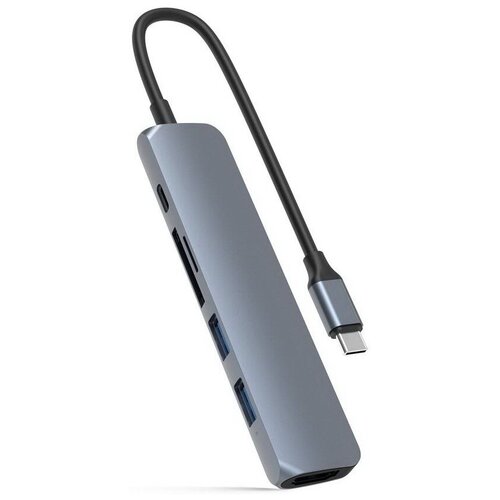 Мульти Хаб HyperDrive BAR 6-in-1 USB-C Hub серый космос (HD22E-GRAY) usb концентратор hyperdrive pro 8 in 2 gn28d разъемов 4 silver