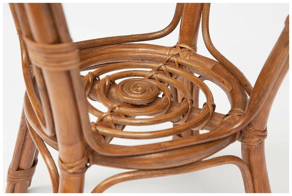 Комплект TetChair" NEW BOGOTA " ( диван + 2 кресла + стол со стеклом ) /с подушками/ ротанг, кр:61х67х78,5см, дв:108х66х78,5см, ст:D60х56,5см, coco brown (коричневый кокос) - фотография № 12