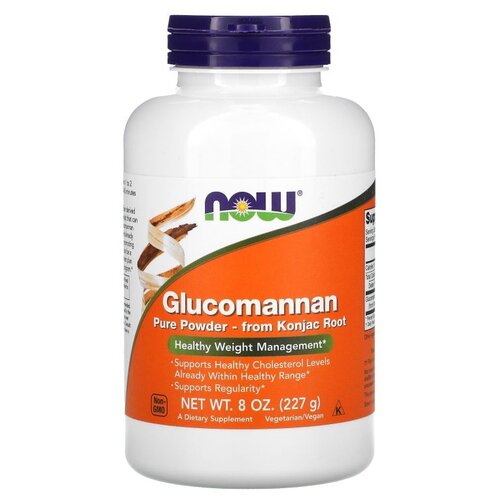 Порошок NOW Glucomannan, 227 г, 227 мл