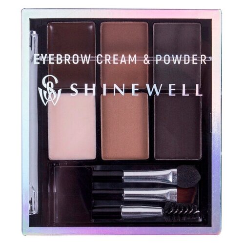 Универсальный набор для стилизации бровей Shinewell Eyebrow Cream & Powder BC1-3/1 1 шт