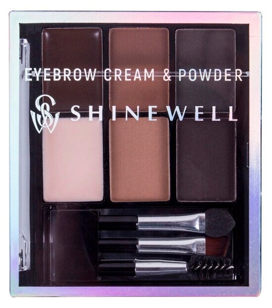 Универсальный набор для стилизации бровей Shinewell Eyebrow Cream & Powder BC1-3/1 1 шт