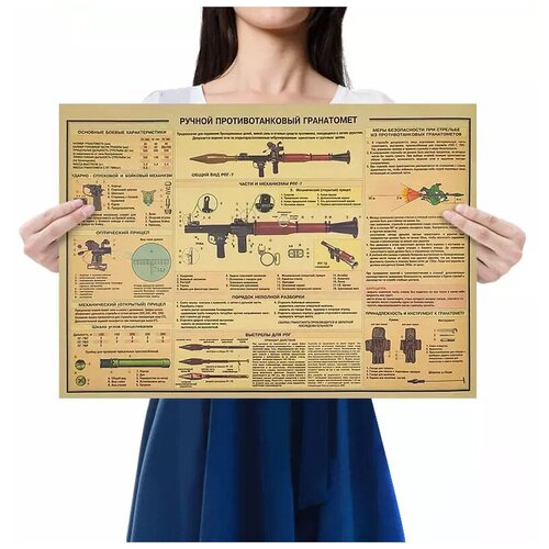 Постер из крафт-бумаги Гранатомёт РПГ-7