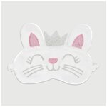 Маска для сна MISS PINKY мягкая (Котик белый) - изображение