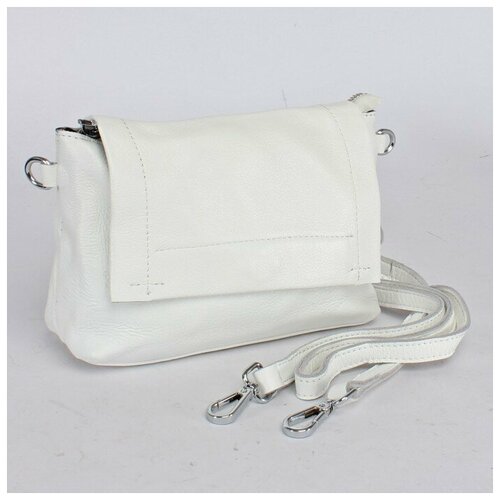 фото Сумка женская натуральная кожа rm-h-8157, 1отд+карм/перег, плечевой ремень, белый 241013 аделия