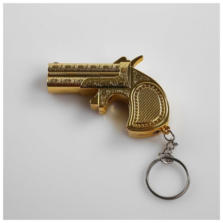 Зажигалка газовая "Золотой пистолет", 7.3 х 5 см 1124132 - фотография № 1