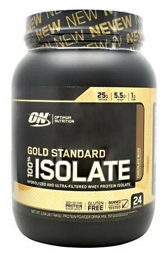 Optimum Nutrition Gold Standard 100% Isolate (744 г) Шоколад