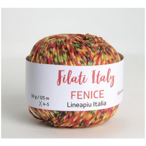 Пряжа для вязания Lineapiu FENICE Мозайка(100% хлопок мако) Италия