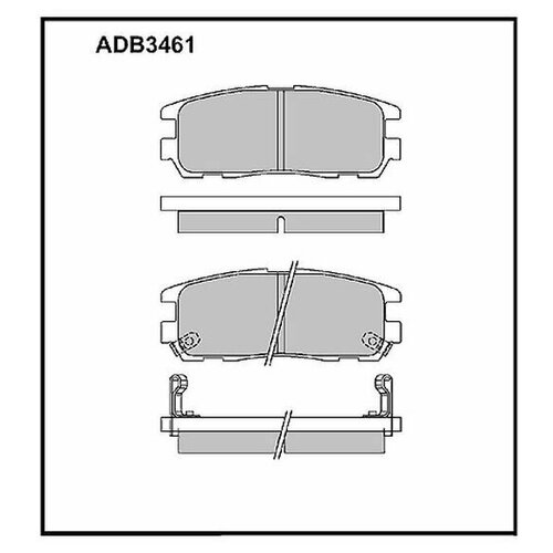 ALLIED NIPPON ADB3461 Колодки тормозные дисковые | зад |