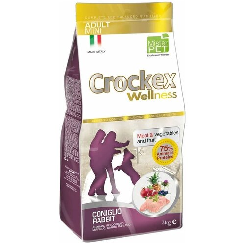 Корм для собак Crockex Wellness 2кг д/мелких пород кролик/рис 65194