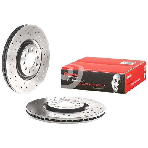 фото Brembo 09.7880.1x (8l0615301 / 8n0615301a) диск тормозной передний перфорированный xtra\ audi (ауди) a3 / tt, vw golf (гольф) / bora (бора) 1.8-2.8 98> (комплект 2 штуки)