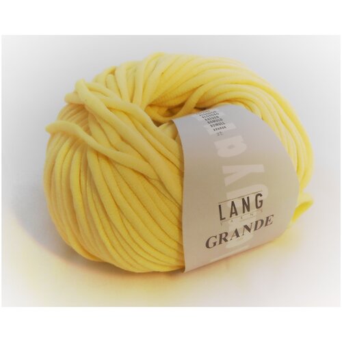 Пряжа Grande Lang Yarns(Гранде), цвет 14 светло-лимонный, 50гр/62м, 100% хлопок, 1 моток