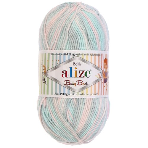 Пряжа Alize Baby best batik (6623), 90%акрил/10%бамбук, 240м, 100г, 1шт