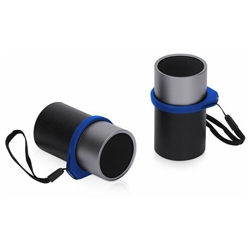 Портативные парные TWS колонки Mates 121370802 черный серебристый синий колонка d 5 х 9 см ремешок 135 полиуретан металл пластик 392900₽