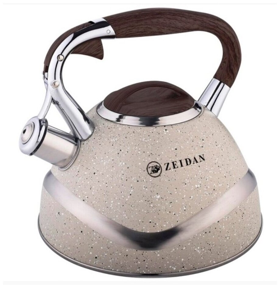 Чайник для плиты Zeidan Z-4369 со свистком / 3 л / нержавеющая сталь