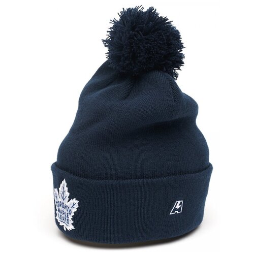 фото Шапка atributika & club nhl toronto maple leafs 59189 размер 55-58, синий/белый