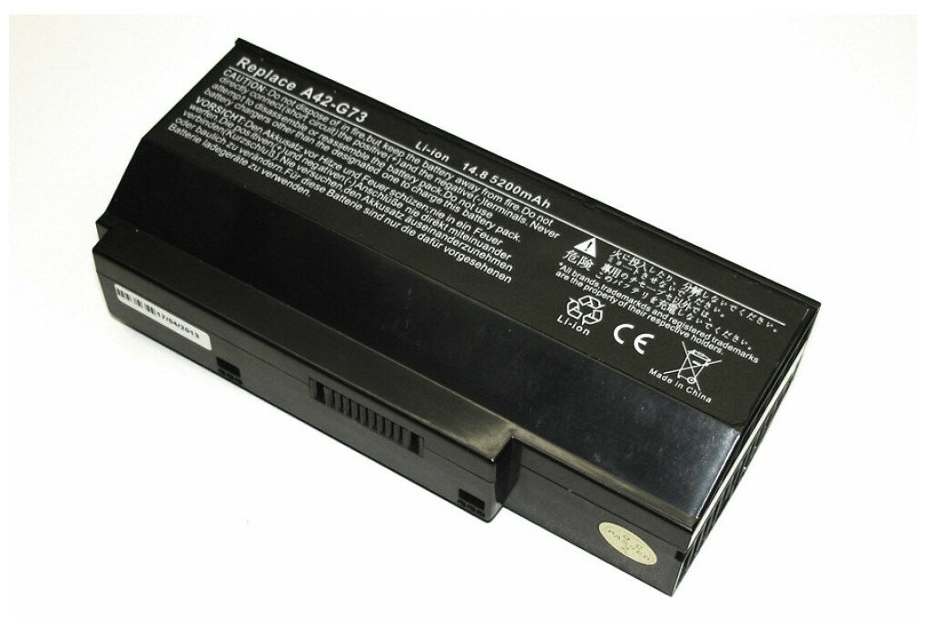 Аккумулятор (Батарея) для ноутбука Asus G53 (A42-G73) 146V 5200mAh REPLACEMENT черная