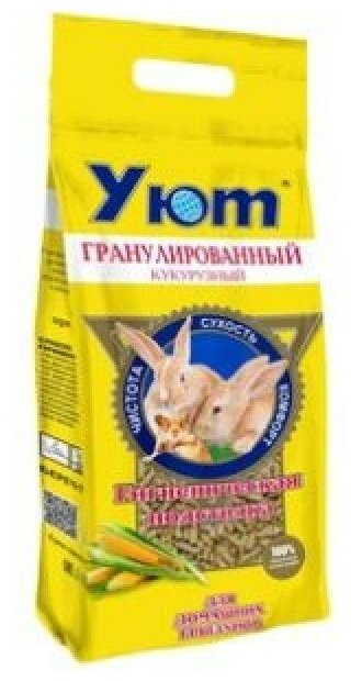 УЮТ гранулированный кукурузный (гигиеническая подстилка для грызунов) 9л. - фотография № 2