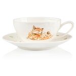 Чашка для капучино с блюдцем 300мл Лисички Royal Worcester - изображение