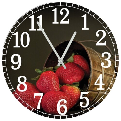 фото Svs настенные часы svs 3501309 kitchen клубника