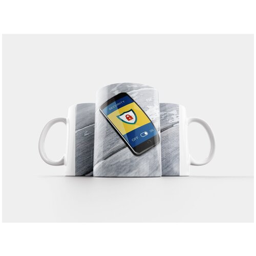 фото Кружка "кибер-безопасности, смартфон, мобильный телефон" 320 мл lotsprints