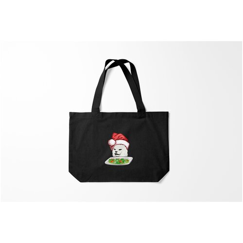 фото Сумка-шоппер / 46х35 см / мемы / woman yelling at cat burnettie