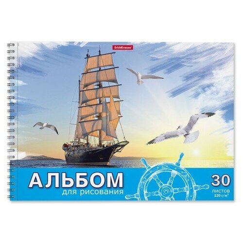 стебаева г прогулка по спирали жизни продолжение Альбом для рисования А4, 30л на спирали ErichKrause Морская прогулка, микроперфорация