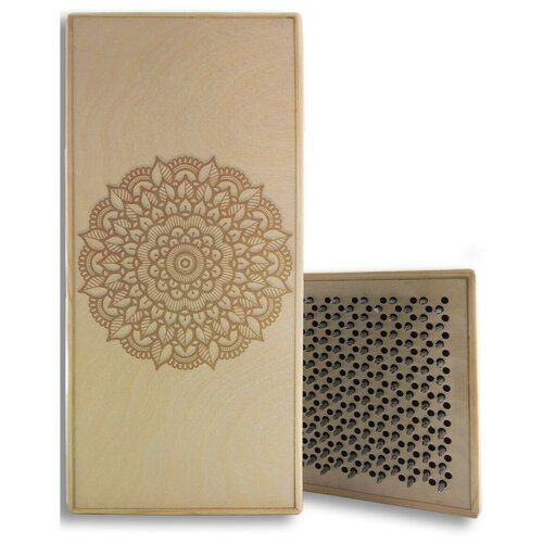 фото Доска садху с динамическими гвоздями, мандала - 23 шаг 10мм светлая goodwood