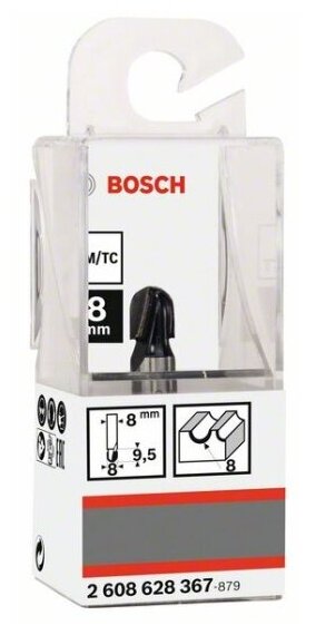 Фреза галтельная Bosch Std S8/R4/D8/L9,2