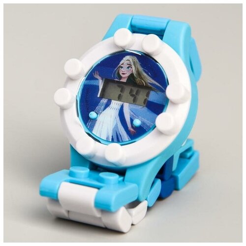 Наручные часы Disney, голубой часы наручные электронные эльза холодное сердце 2 с ремешком конструктором 5295995