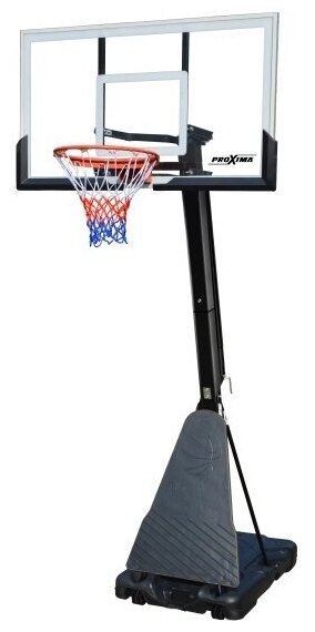 Баскетбольная стойка Proxima баскетбольная стойка 54 мобильная, стекло, S027 (2 места)