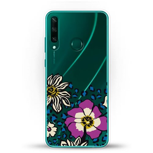 фото Силиконовый чехол цветы с узором на huawei y6p andy & paul