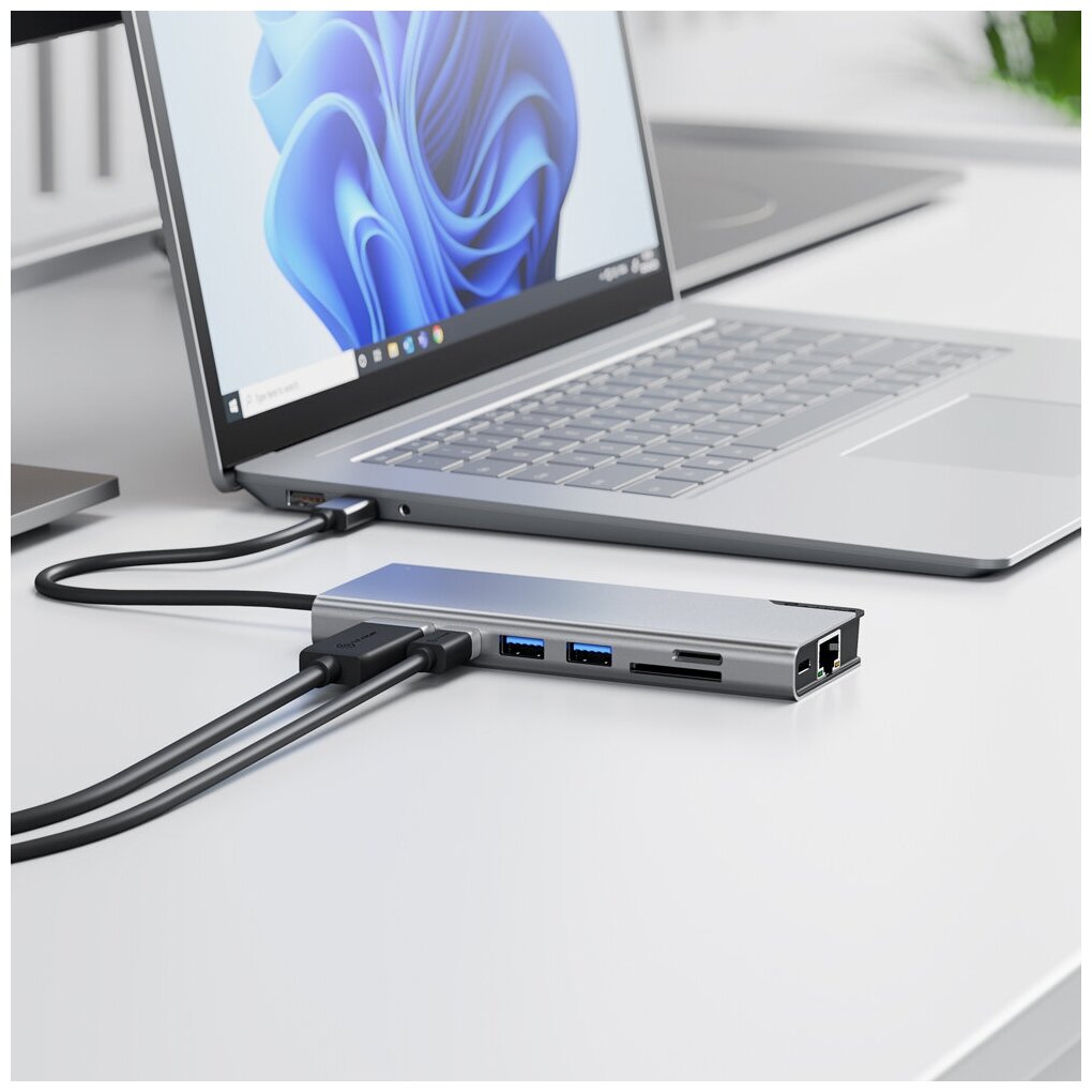 Адаптер Alogic Ultra Series USB-C Dock plus Gen 2 PD 100W серый космос