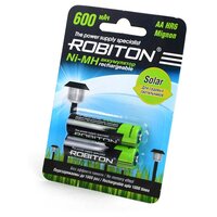 Robiton Аккумулятор Robiton Ni-MH AA 600mAh BL2 SOLAR , 2шт (600MHAA-2)