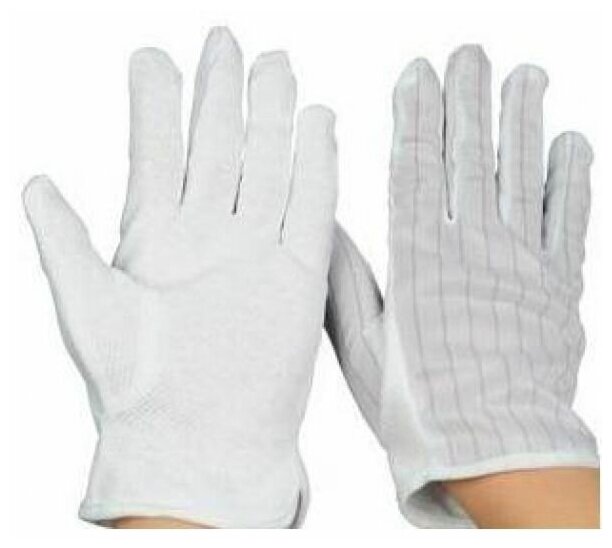 фото Перчатки антистатические, белые