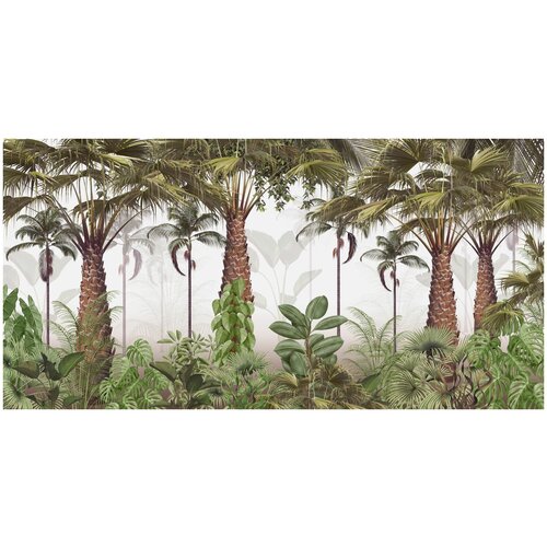 Фотообои Уютная стена Роскошные тропические растения 540х270 см Виниловые Бесшовные (единым полотном)