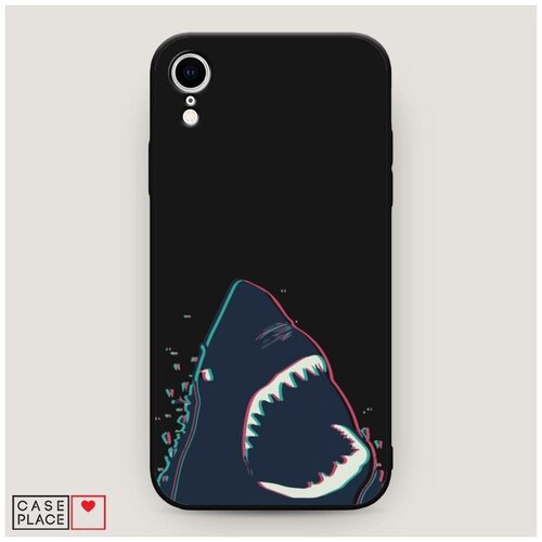 фото Чехол силиконовый матовый iphone xr (10r) акула арт case place