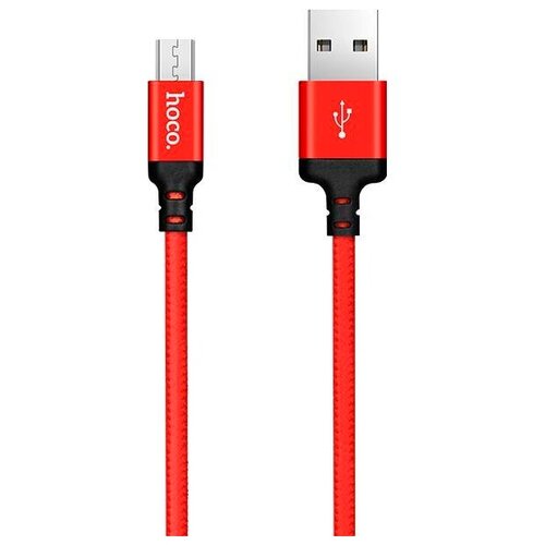 Кабель для зарядки Провод USB Micro Зарядка на Андроид Микро USB Micro USB HOCO X14 2м плетеный красно-черный usb кабель micro hoco x14 колба черный