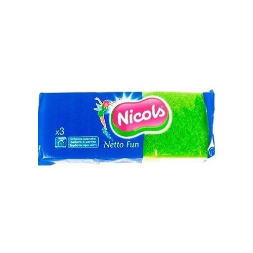 Nicols Netto Fun Губки кухонные профилиррованные 2 шт