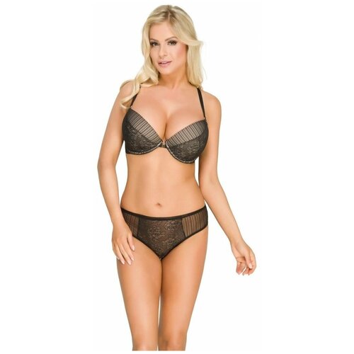 фото Бюстгальтер пуш-ап poppy 70d, черный alles