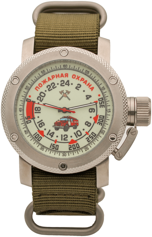 Наручные часы ТРИУМФ Часы наручные Пожарная охрана (ЗиЛ) механические с автоподзаводом (сапфировое стекло) 1333.21, белый