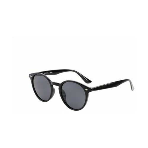 Солнцезащитные очки Tropical, круглые, черный