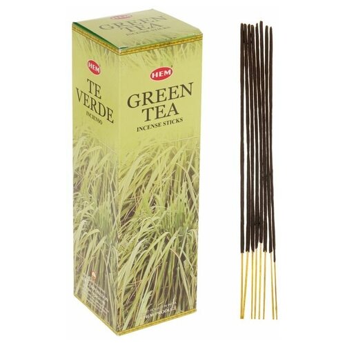 Благовония HEM 8 палочек угольные green tea (1шт.)