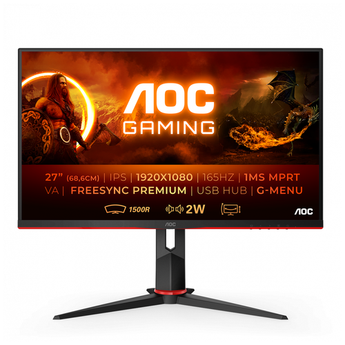 фото Игровой монитор aoc gaming c27g2u/bk