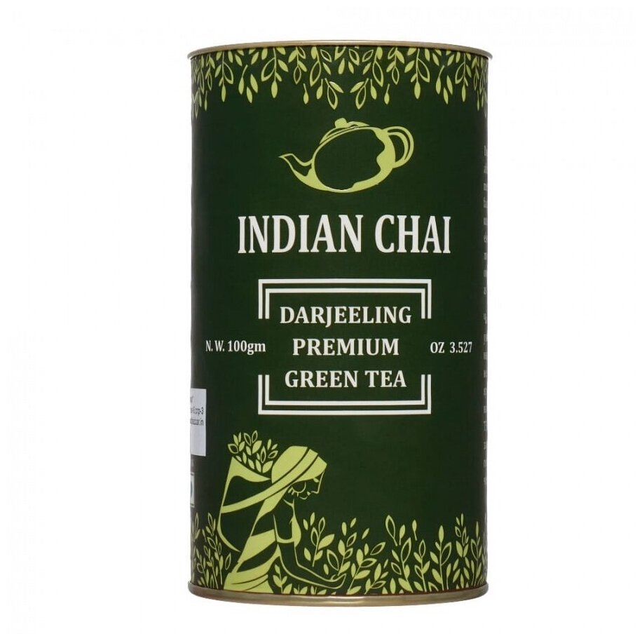 Чай зеленый Дарджилинг Премиум (green tea darjeeling premium) Bharat Bazaar | Бхарат Базар 100г - фотография № 2