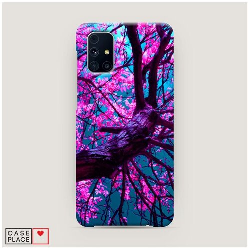 фото Чехол пластиковый samsung galaxy m31s фиолетовое дерево case place