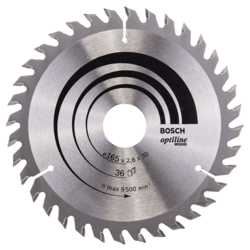 фото Диск пильный bosch 165х36х30мм optiline wood